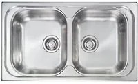 Lavello ATLANTIC 86X50 2 vasche ACCIAIO INOX