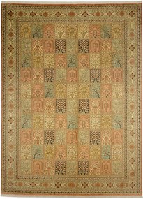 Cashmere Silk Tappeto 270x370 Beige (Indian) Annodato A Mano