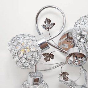 Lampadario a plafone SOPHIA 5xE27/15W/230V cromo lucido/limpido