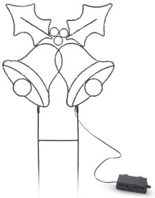 Brilagi - Decorazione natalizia LED da esterno LED/3xAA IP44 55x32 cm campanelle
