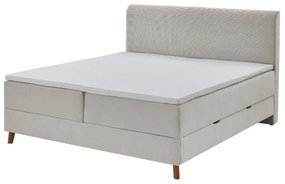 Letto boxspring beige con contenitore 180x200 cm Memphis - Meise Möbel