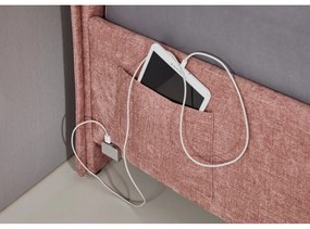 Letto da bambini rosa imbottito rete non inclusa 140x200 cm Fun – Meise Möbel