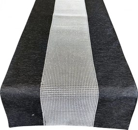 Elegante tovaglia nera decorata con zirconi Larghezza: 40 cm | Lunghezza: 180 cm