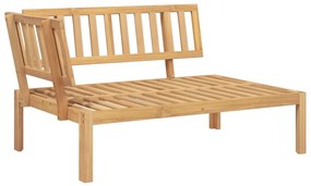 Set divano pallet da giardino 3 pz in legno massello di acacia