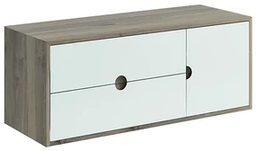 Mobile da bagno sotto lavabo VISOBATH Kompas bianco L 120 x H 48 x P 22 cm 2 cassetti 1 anta, lavabo non incluso