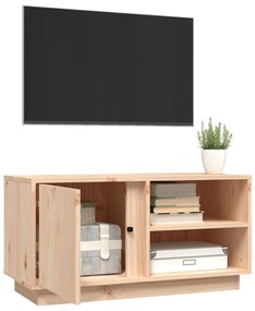 Mobile porta tv 80x35x40,5 cm in legno massello di pino