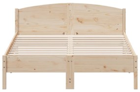 Giroletto con testiera 120x200 cm in legno massello di pino