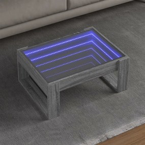 Tavolino Da Salotto Con Led Infinity Grigio Sonoma 70x53x30 Cm /
