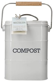 Contenitore grigio per rifiuti compostabili 3 l Living Nostalgia - Kitchen Craft