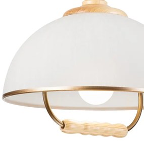 Lampadario a scomparsa RAMONA 1xE27/60W/230V beige/marrone chiaro