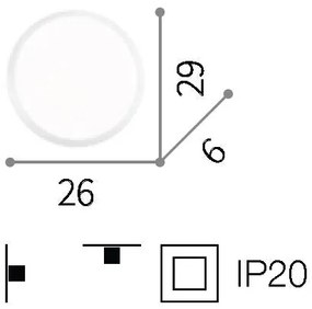 Ideallux gemma pl d29 bianco (ULTIMI DISPONIBILI - N°2)