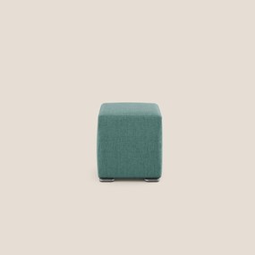 Cube pouf in tessuto morbido impermeabile T03 verde acqua