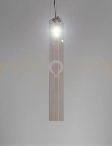 Tubes sospensione 120 fume' trasparente nickel opaco 1 luce attacco...