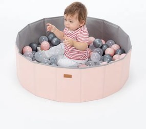 Piscina secca per bambini con palline pr. 80 cm rosa/grigio