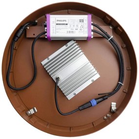 Lampione Stradale LED 65W Corten 150lm/W Dimmerabile 1-10V Programmabile - Philips Xitanium Colore Bianco Caldo 2.700K