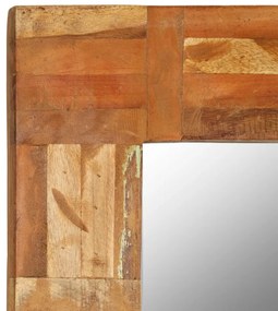 Specchio da Parete in Legno Massello di Recupero 60x60 cm