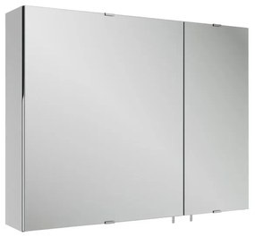 Pensile bagno Perla grigio in vetro SENSEA, 2 ante apertura da sinistra P 15 x L 77.5 x H 60 cm