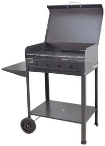 Barbecue Stella con Ruote - Regolabile, Piano d’Appoggio, Made in Italy, 50x40x90h