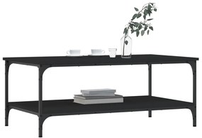 Tavolino da salotto nero 100x55x40 cm in legno multistrato