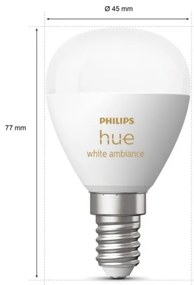 Lampadina LED dimmerabile Philips Hue WHITE AMBIANCE P45 E14/5,1W/230V 2200-6500K