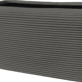 Fioriera Bali in polietilene antracite H 45 x L 80 x P 45 cm