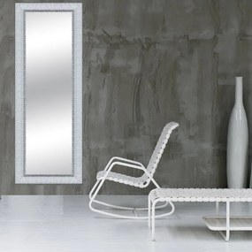 Specchio Matteo rettangolare in legno bianco 58 x 143 cm