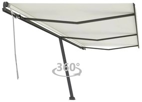 Tenda Da Sole Autoportante Manuale Retrattile 600x300 Cm Crema /