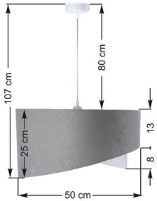 Lampadario a sospensione con filo GALAXY 1xE27/60W/230V