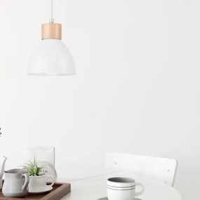 Lampadario a sospensione con filo NICO 1xE27/60W/230V bianco