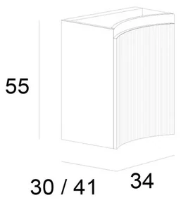 Armadietto bagno a terra Vague BADEN HAUS 1 anta P 41 x L 34 x H 55 cm verde opaco