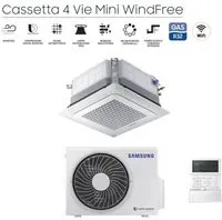 Climatizzatore Condizionatore Inverter Samsung Cassetta 4 Vie Mini Windfree 12000 btu R-32 AC035RNNDKG con pannello e comando a filo - NOVITA'