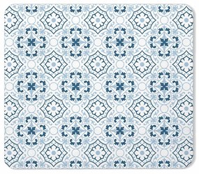 Tappetino da bagno bianco e blu in terra di diatomee 35x45 cm Atlanta - douceur d'intérieur