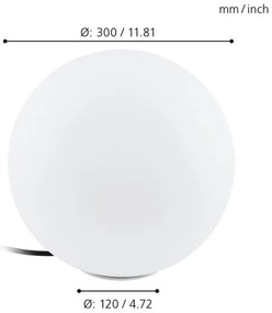 Eglo 98105 - Lampada da terra LED RGBW da esterno MONTEROLO-C 1xE27/9W/230V IP65 ø300