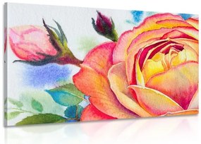 Stampa su tela – Rose in sfumature rosa