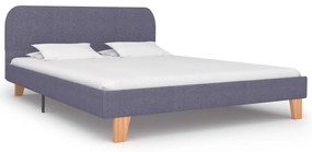 Giroletto Senza Materasso Grigio Chiaro 135x190 Cm İn Tessuto /