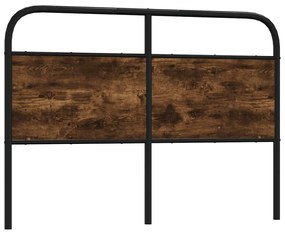Testiera Rovere Fumo 140 Cm İn Acciaio E Legno Multistrato /