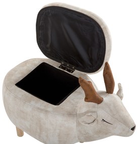 Pouf in tessuto beige REINDEER Beliani