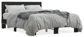 Giroletto Nero 140x190 Cm İn Legno Multistrato E Metallo /