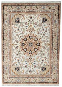 Tabriz Tappeto persiano 150 x 210 Beige (Iran) Annodato A Mano