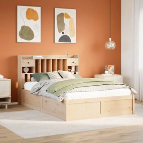 Giroletto Senza Materasso 140x200 Cm İn Legno Massello Di Pino /