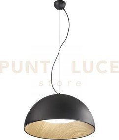 Lampadario a sospensione led coco nera 40w 5250 lm 3000 4000 6500k ...