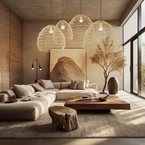 Immax 08261L - Lampadario sospeso con cavo BOHO DELICADO 1xE27/40W/230V Ø 60 cm