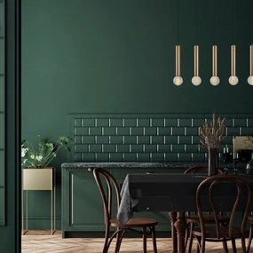 Lampadario a cavo TEMPO 5xE27/40W/230V dorato