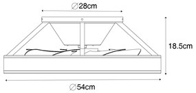 Ventilatore da soffitto smart nero 54 cm con LED dimmerabile e telecomando - Dave