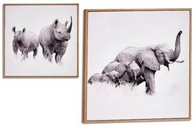 Quadro animali Con cornice Legno Marrone Truciolare (31 x 2 x 31 cm) (31 x 2 x 31 cm)