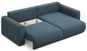 Divano angolare blu allungabile/con contenitore (con penisola a destra/con chaise lounge) Kapua – Makamii