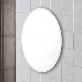 Specchio bagno ovale 55x85 cm reversibile con bisellatura 2,5 cm