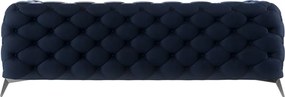 Divano blu scuro con rivestimento in velluto 225 cm Chelsea – Ropez