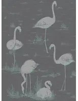 Cole & Son Carta da parati Flamingos - Black