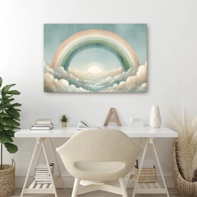 Quadro su tela – Arcobaleno sopra un mare di nuvole